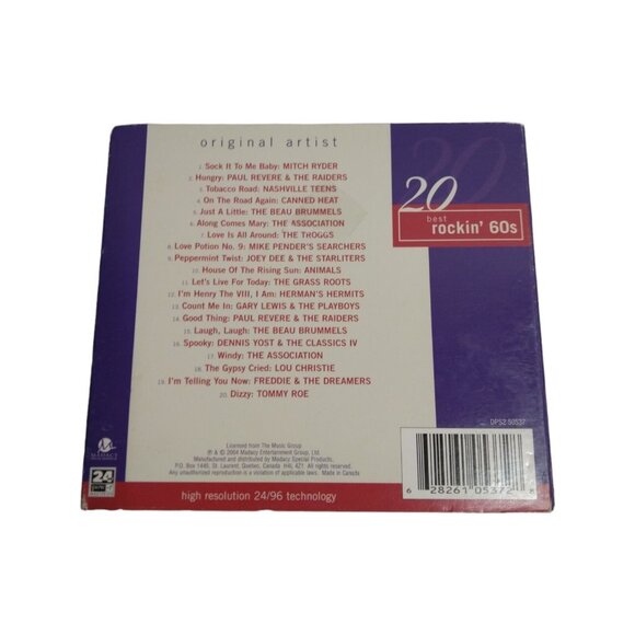 20 Best of Rockin' 60's by Various Artists (CD, Jun-2004, Madacy) - Picture 3 of 3